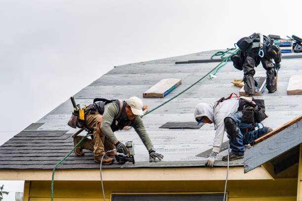 Professional Gutter Installation technician working in Brazil, IN